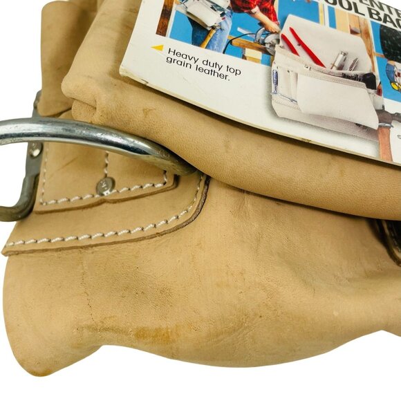 Carpenter Leather Tool Utility Bag Heavy Duty 8 Pockets No Belt u - Picture 2 of 4
